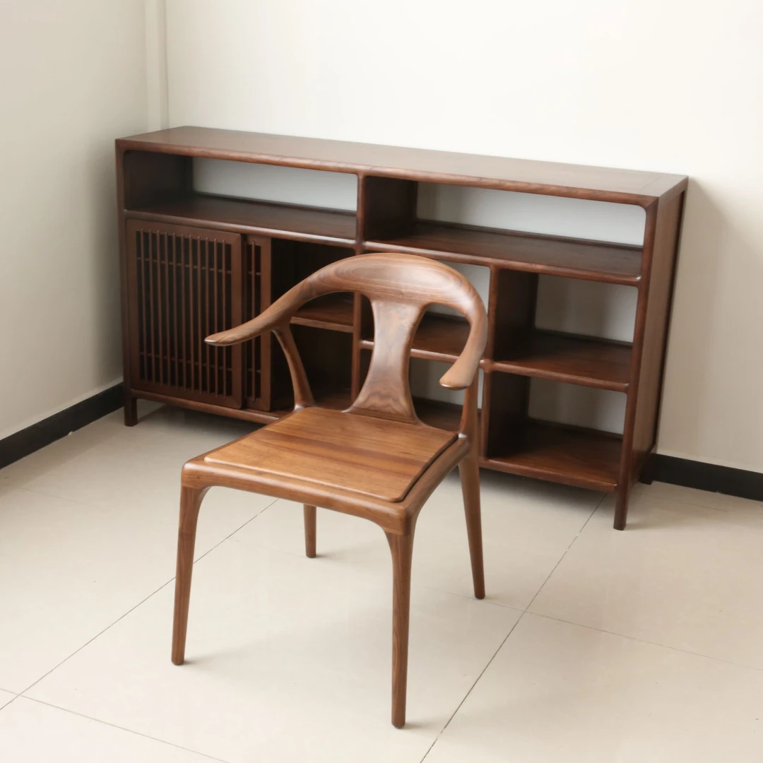 北美黑胡桃鸭舌椅