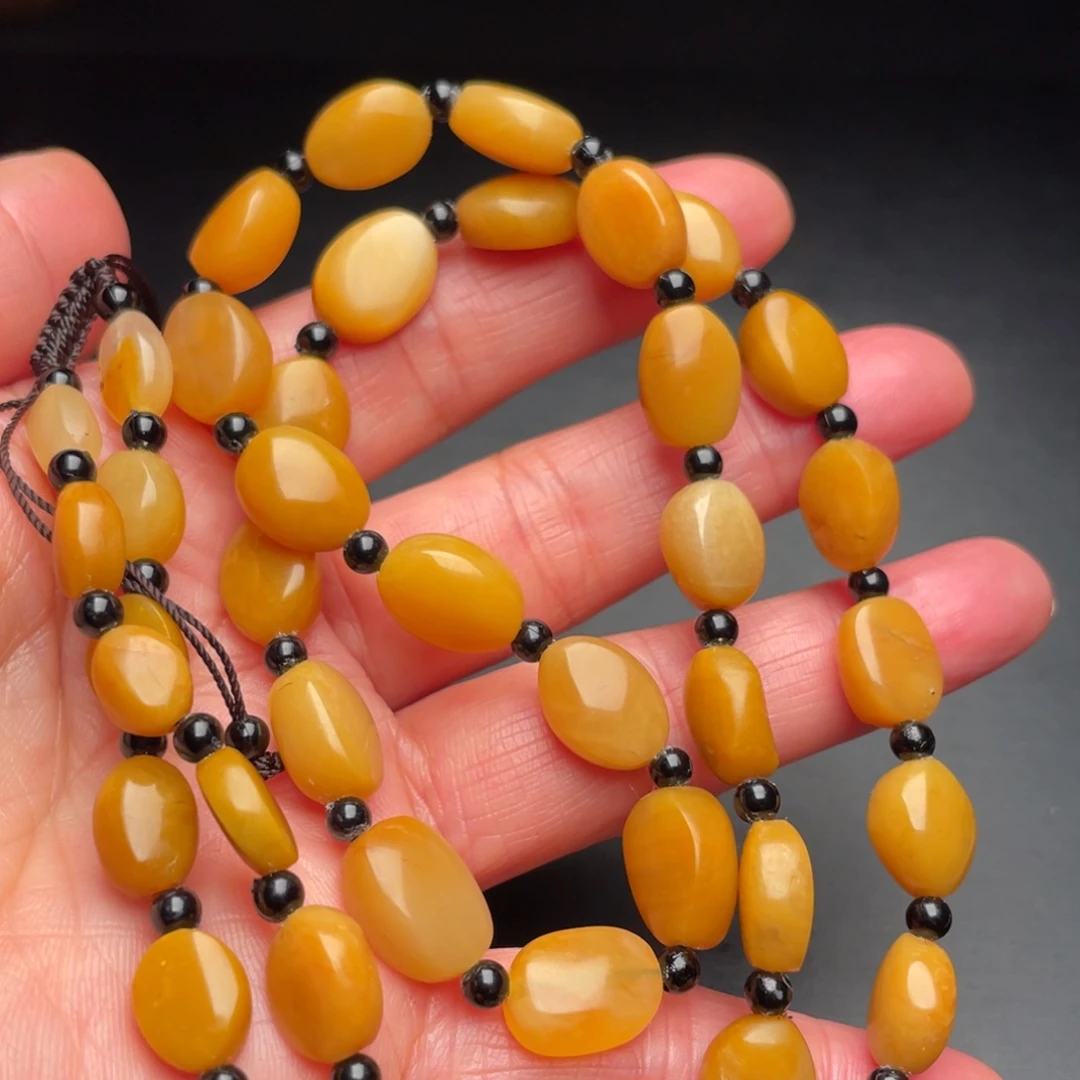 宋***隸田黄石田黄石手把件手串项链