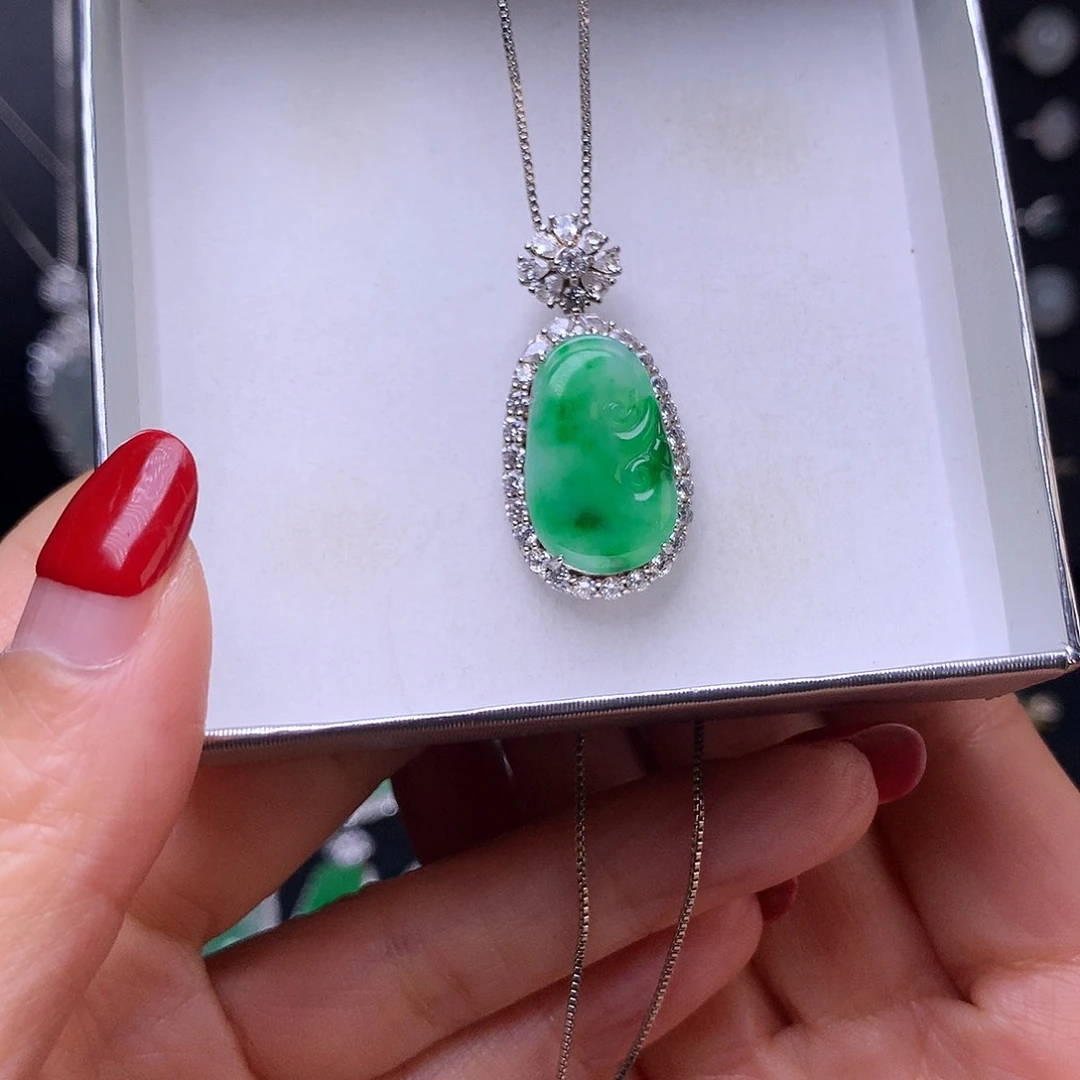 颈饰银S925镶嵌翡翠11111111111