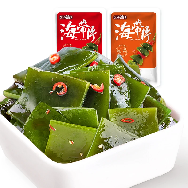 盐津铺子海带片开袋即食海带丝低脂办公室零食小吃解馋下饭菜