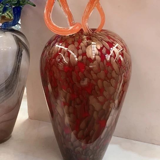 琉璃花瓶高30厘米口径8厘米