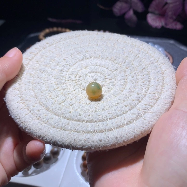 散珠翡翠天然缅甸A货翡翠卡10.87 沙漠绿洲