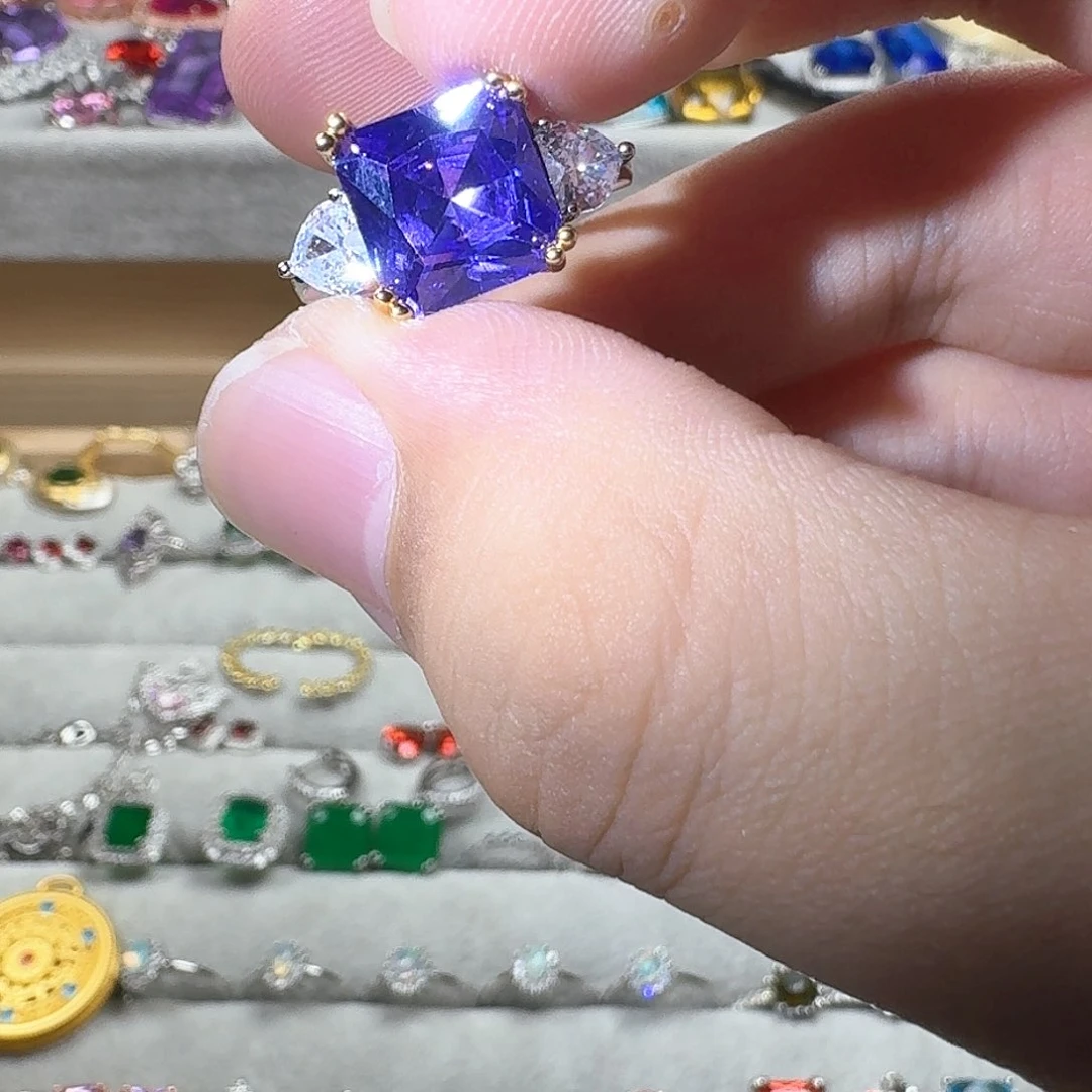 托帕石耳饰银S925镶嵌