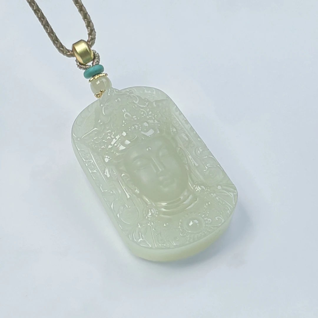 273259/和田玉晴水观音菩萨吊坠精雕挂件 s级品质  多样性一件发