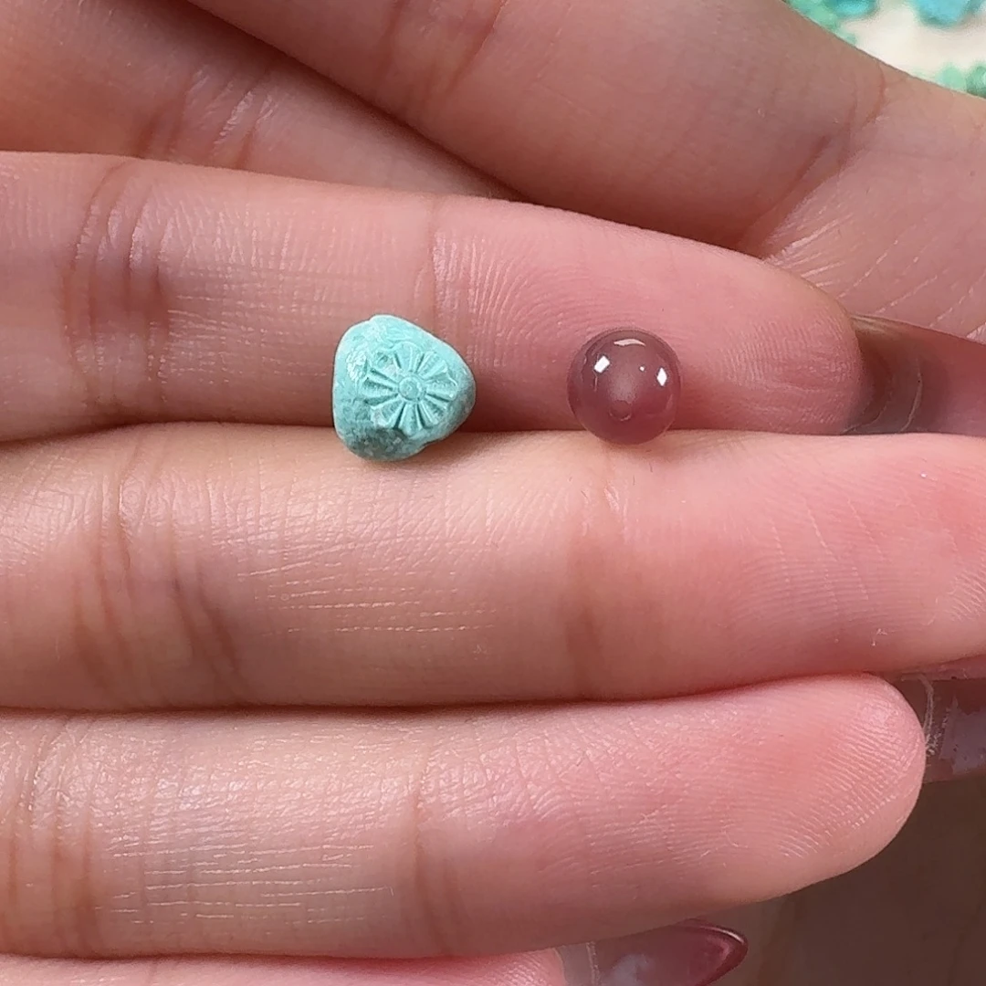 南红玛瑙未镶嵌吊坠(不含链)小花扣