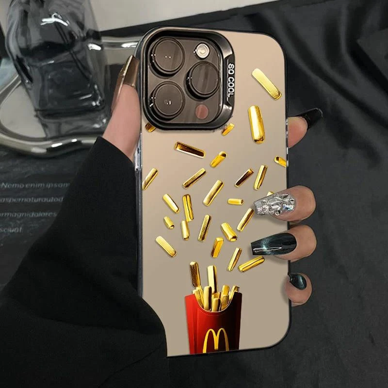 黄金薯条适用iPhone16promax手机壳苹果15/14/13/12高级11新款x套