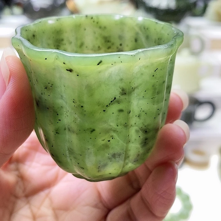 未镶嵌和田玉挂件茶杯60m l