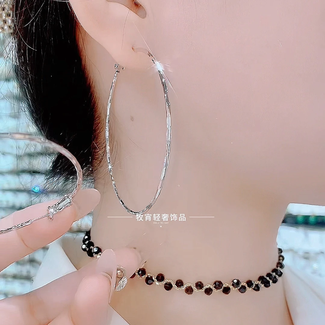 铜合金耳饰 91银色金色欧美日韩气质几何形原创设计耳环