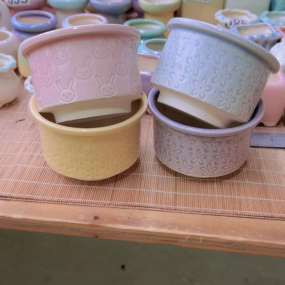 红陶陶瓷花盆当场满12包邮