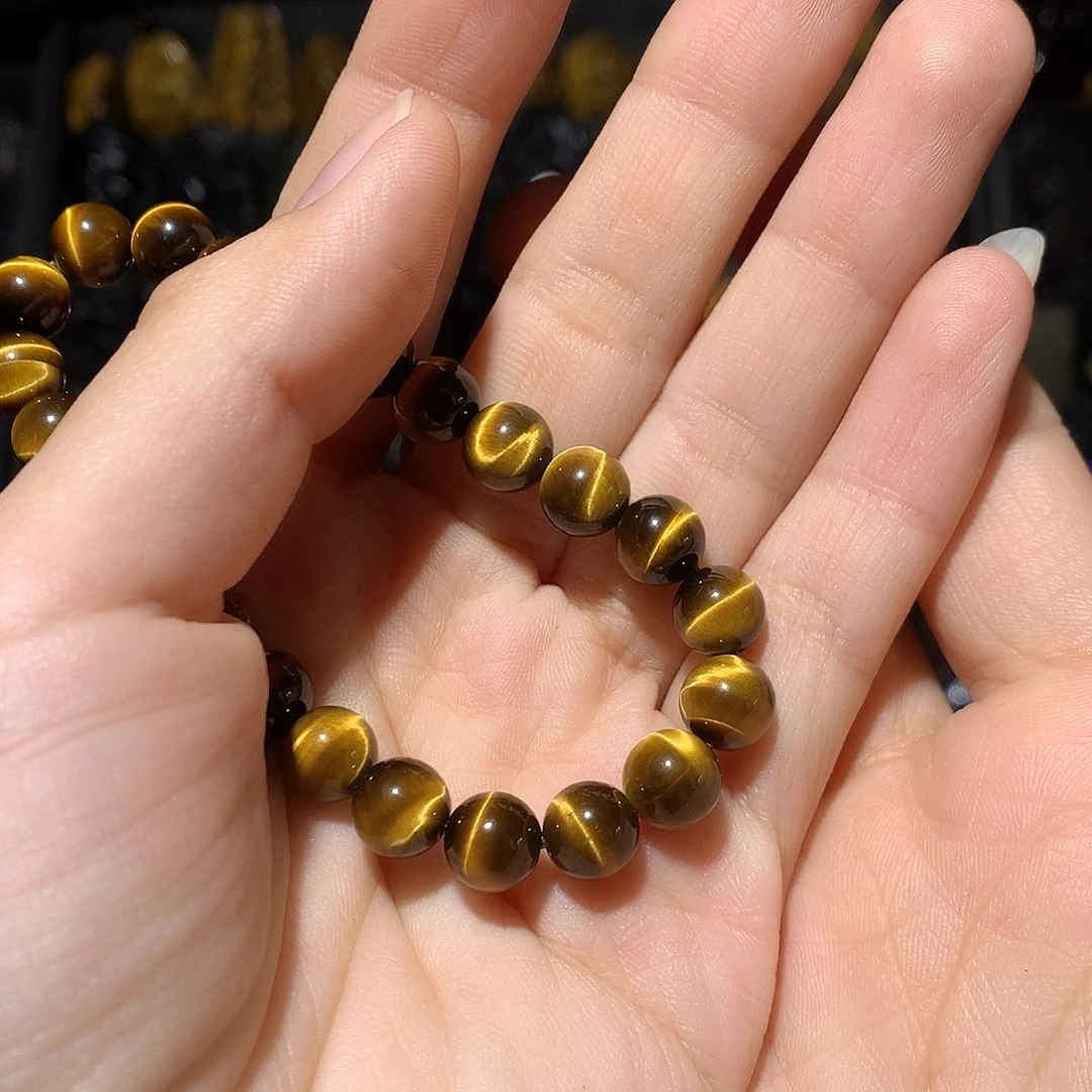 黑曜岩手链未镶嵌琉*璃