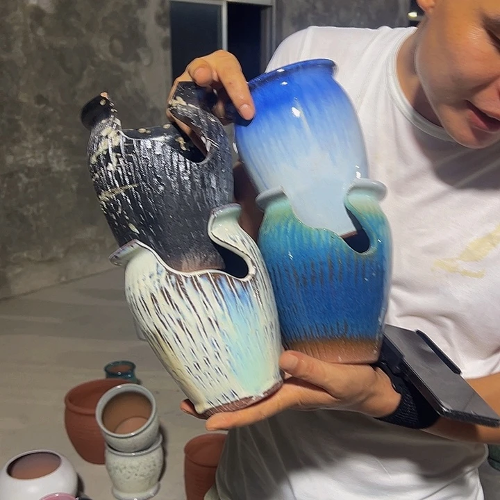 紫砂高度18厘米口12厘米