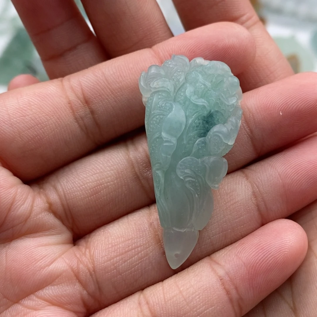 定制翡翠未镶嵌烟***生天然缅甸翡翠a货