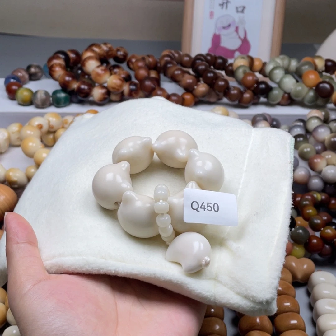 吊坠菩提根/象牙果Q450牙果猫头手捻25-26mm一串通货随机