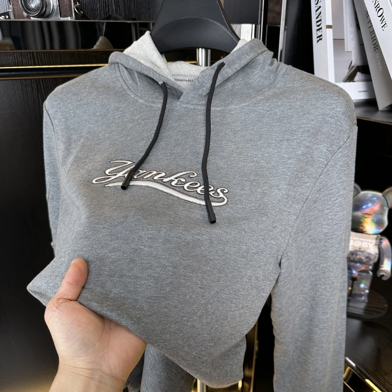 CATIA SELI男士卫衣连帽秋冬季全棉套头运动休闲上衣新款潮流外套