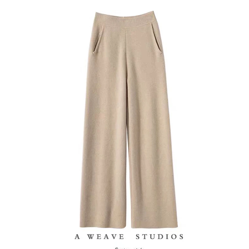 （平面）冬季厚款羊绒直筒裤休闲长裤小个子可穿