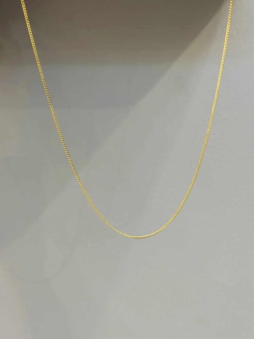 999足金5G工艺黄金侧身链