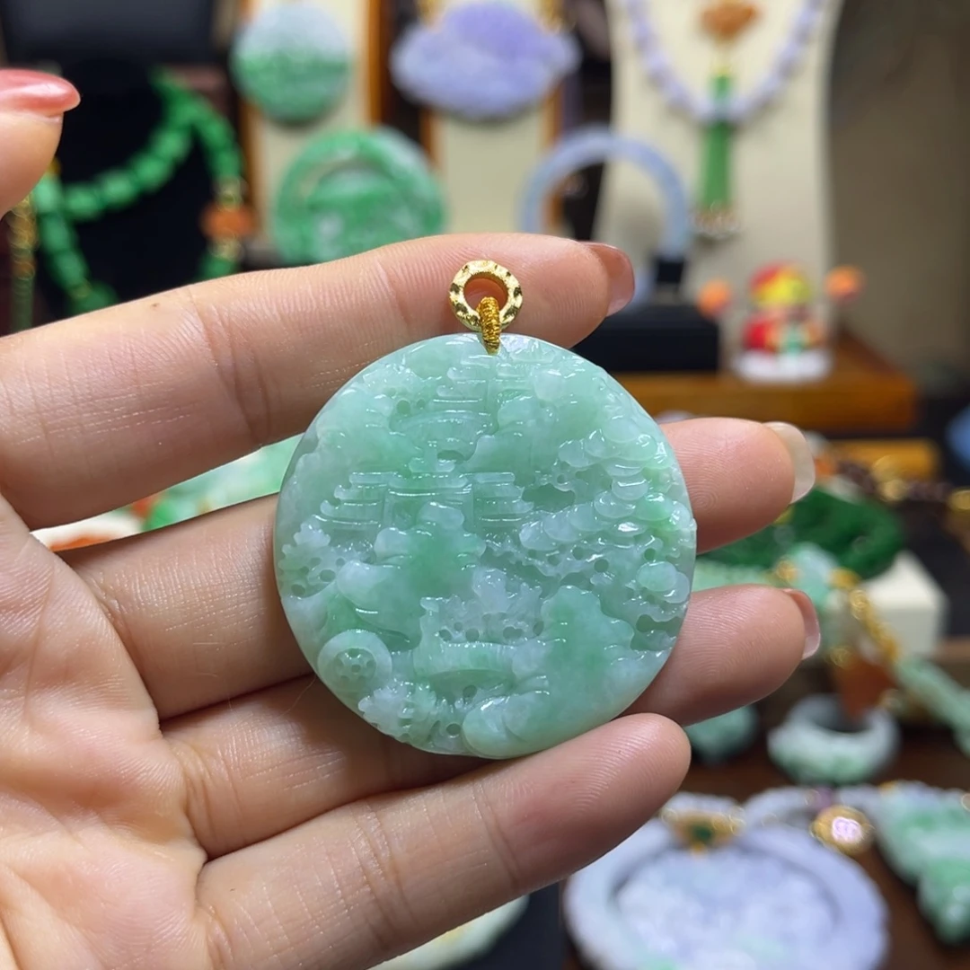 翡翠未镶嵌颈饰天然翡翠