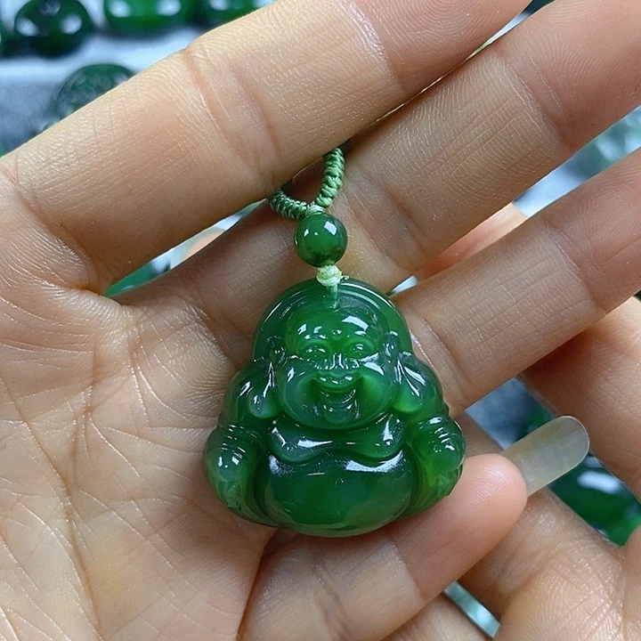 健***9吊坠(不含链)未镶嵌和田玉（碧玉）30