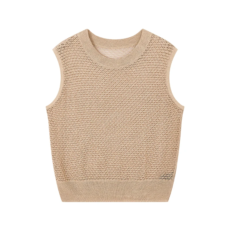 【小花专属】复古编织无袖针织衫N2512