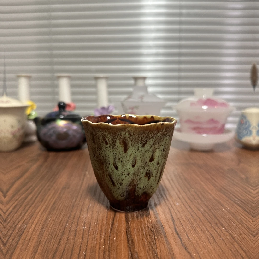 莲花窑变主人杯陶瓷