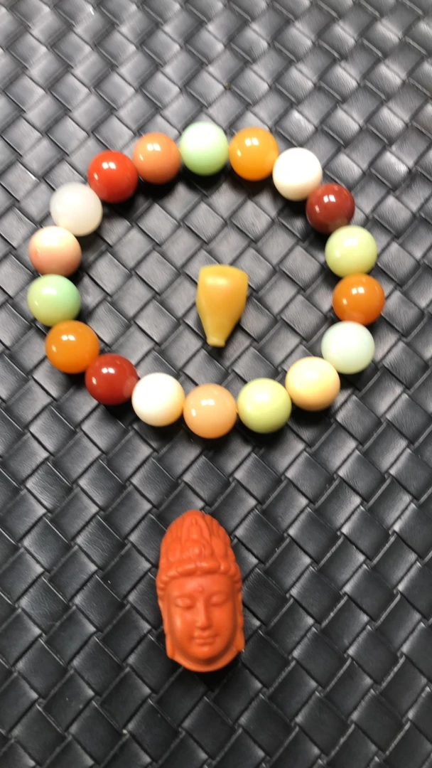 天然原矿缅黄手串