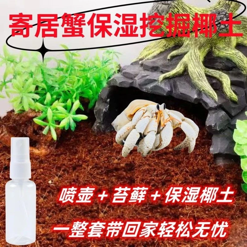 寄居蟹椰土垫材料料无菌免泡椰土小颗粒不易粘身爬宠垫材蜕皮椰土