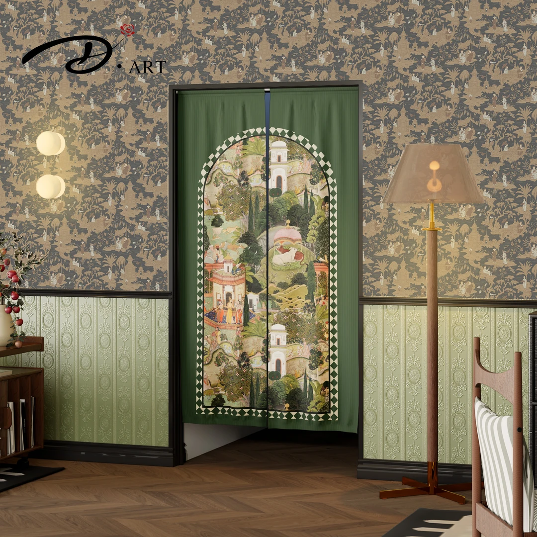 大罗墙纸法式中古风南洋风复古壁画卧室餐厅电视背景墙布防水自粘