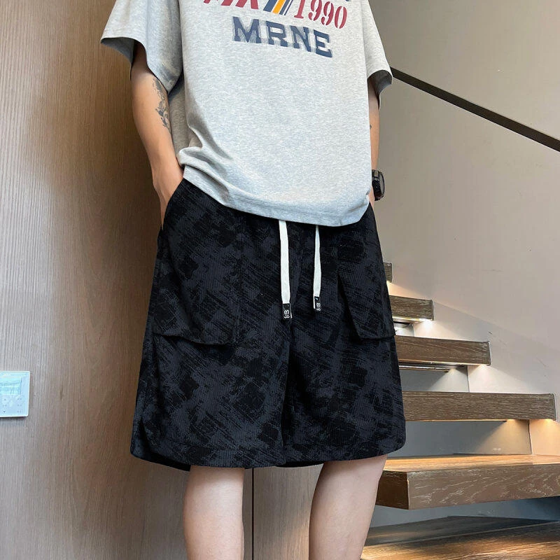 新款夏季男士宽松休闲短裤男五分裤潮流运动沙滩