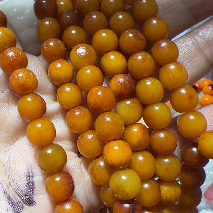 大果紫檀（缅甸花梨）0.8/108圆珠黄金骨