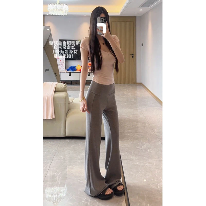 夏季轻薄透气垂垂裤 显高显瘦微喇裤 瑜伽裤 拖地裤 202