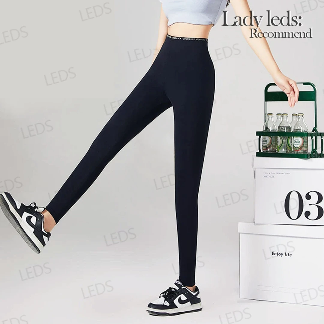 LEDS A333夏季休闲字母腰头无缝云朵裤防晒打底裤外穿瑜伽裤显瘦