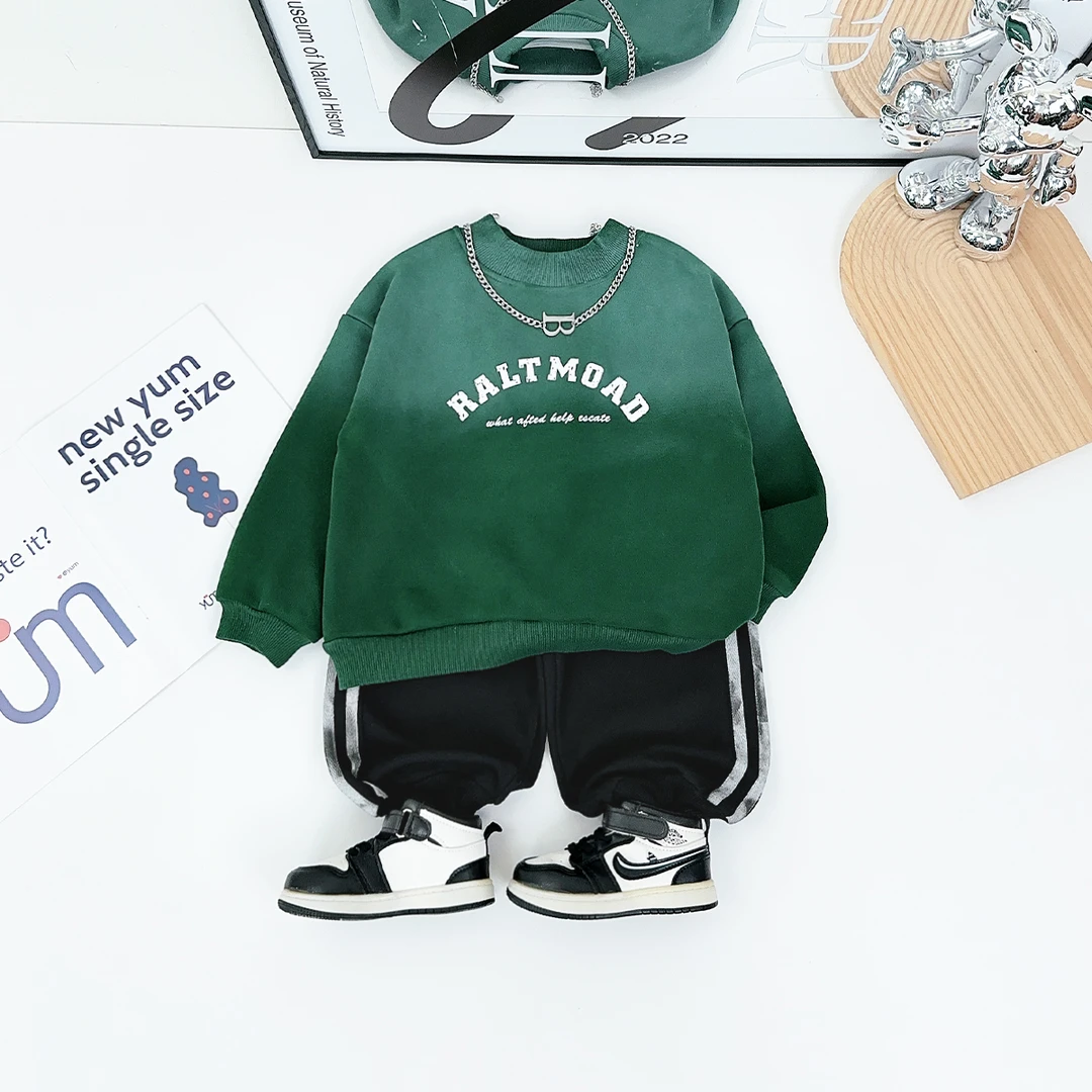 儿童卫衣加绒款长袖2025新款秋冬装男童 D-DTXT157 悠悠童话童装