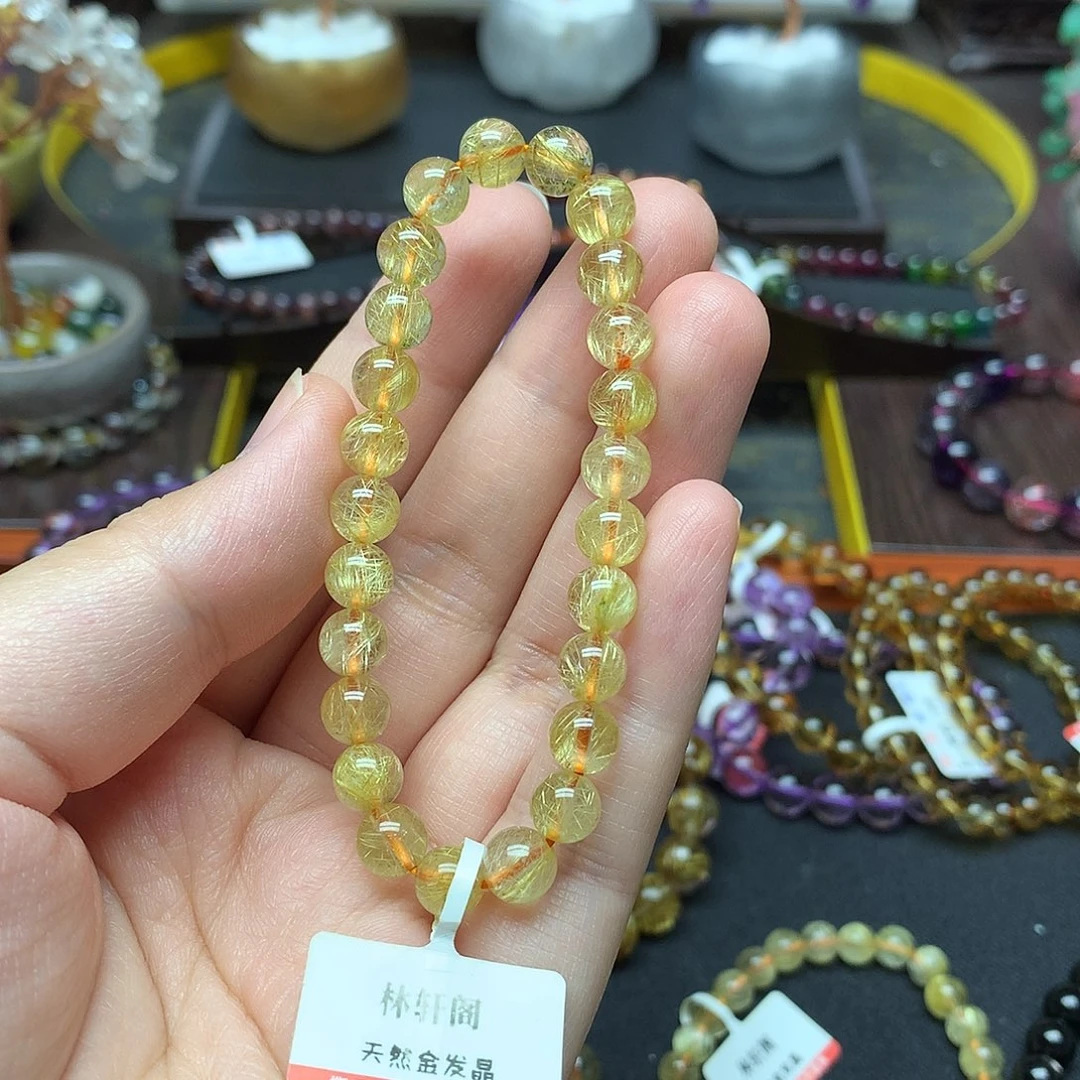 鱼***宝水晶手串未镶嵌手链