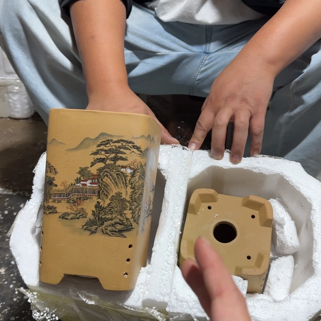 花盆紫泥瑕疵是我最