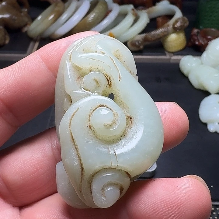 和田玉未镶嵌挂件