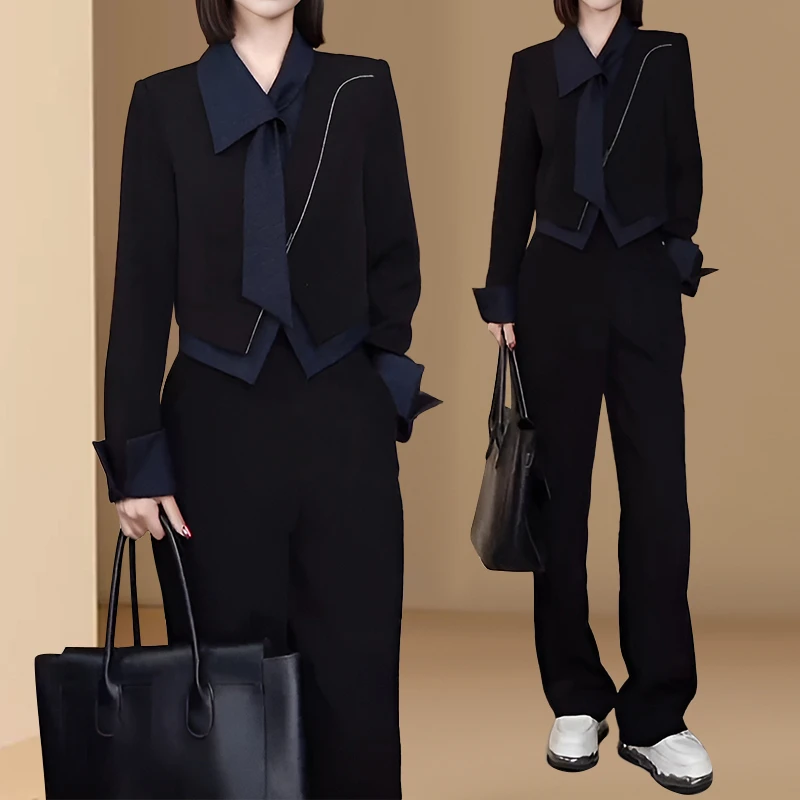 高级感时尚两件套女春秋今年流行通勤运动服一整套穿搭欧货套装潮
