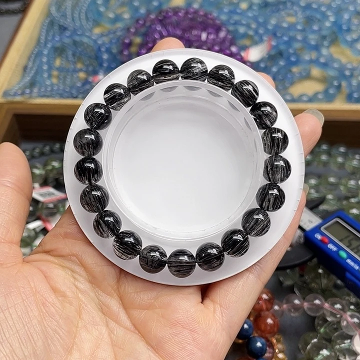 水晶手链未镶嵌黑发晶9m