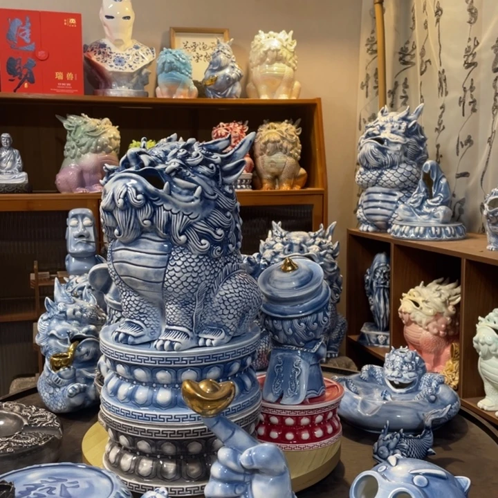 龙***瓷片摆件111111111111
