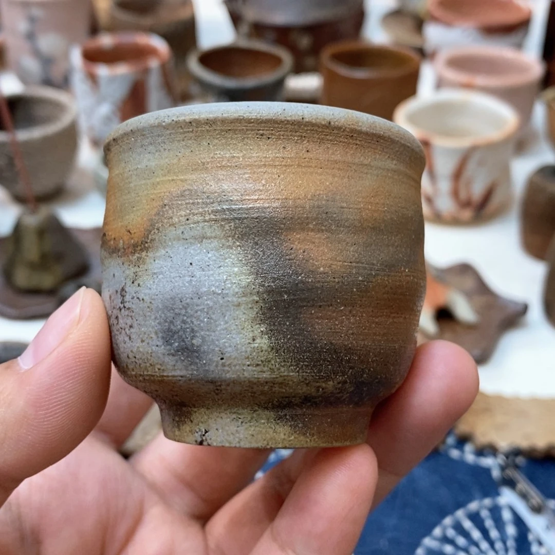 柴烧侘寂粗陶茶具