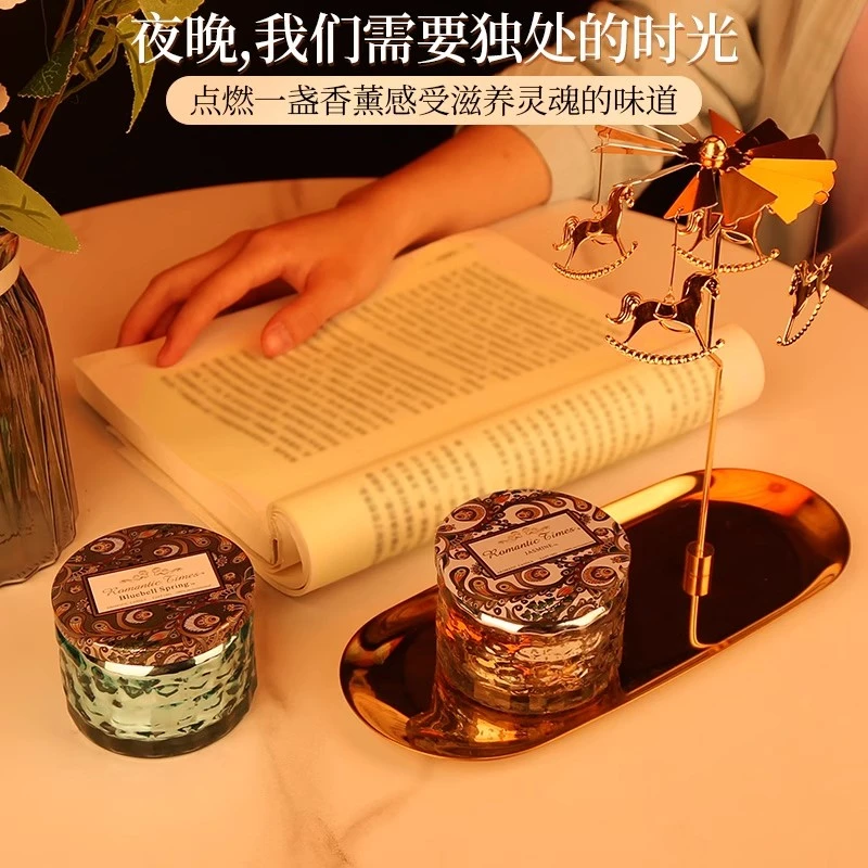 香薰蜡烛安神助眠家用室内持久香氛小众高级伴手礼盒卧室无烟精油