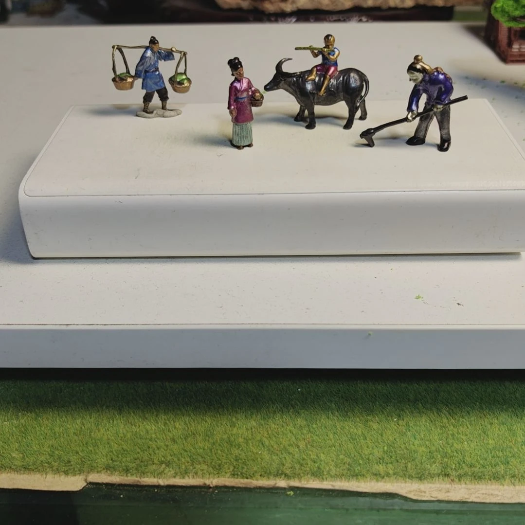 神***情铜盆景假山摆件造景摆件