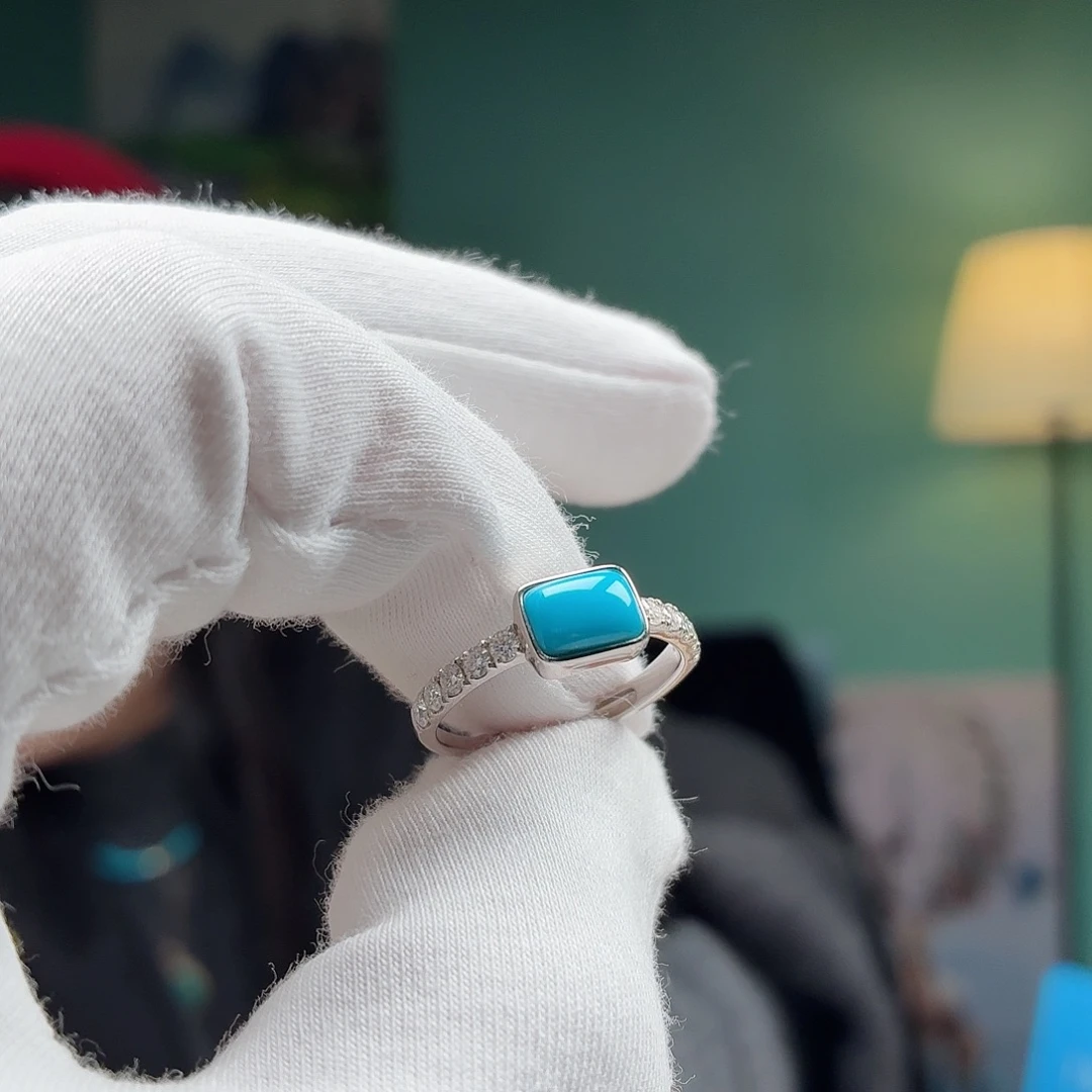 绿松石银S925镶嵌珠宝奇石