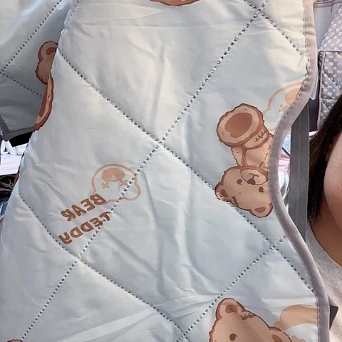 中厚小熊微瑕蓝色