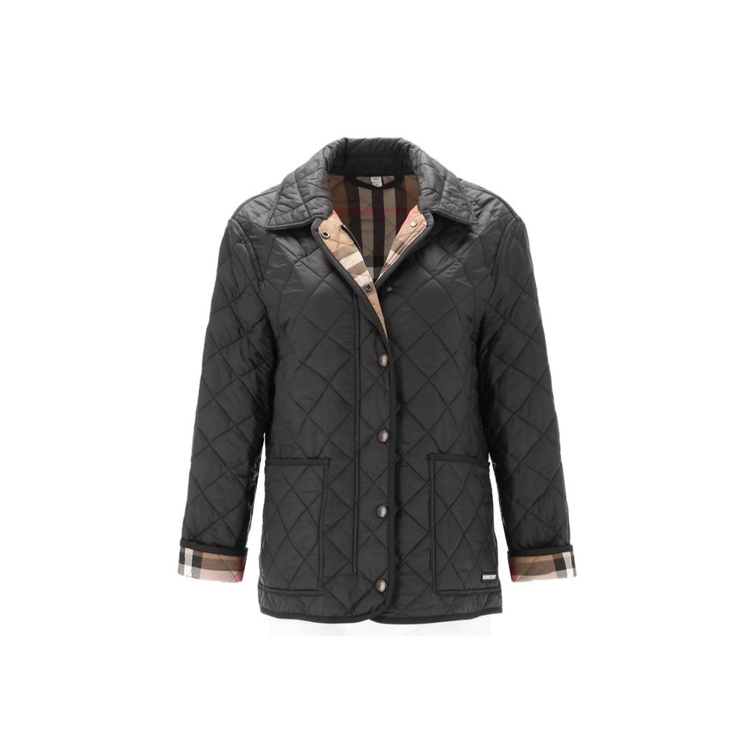 Burberry博柏利 翻领拉链长袖夹克外套 女款 黑色80841941