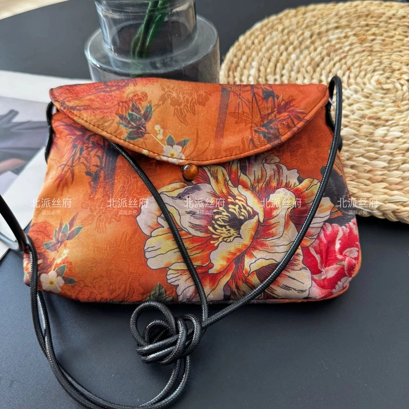 【牡丹花开-口袋包】复古民族风花萝手机包斜挎包百搭新中式中国风