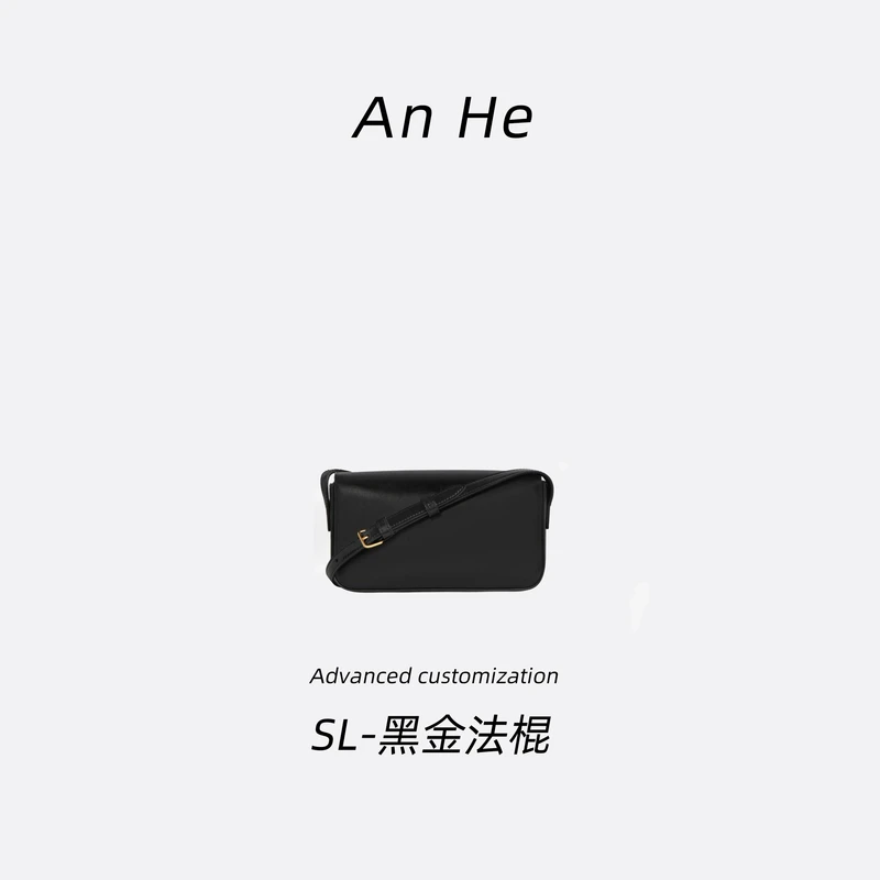【安合女包】6091黑色新黑金花花法棍包经典斜挎包手提包单肩