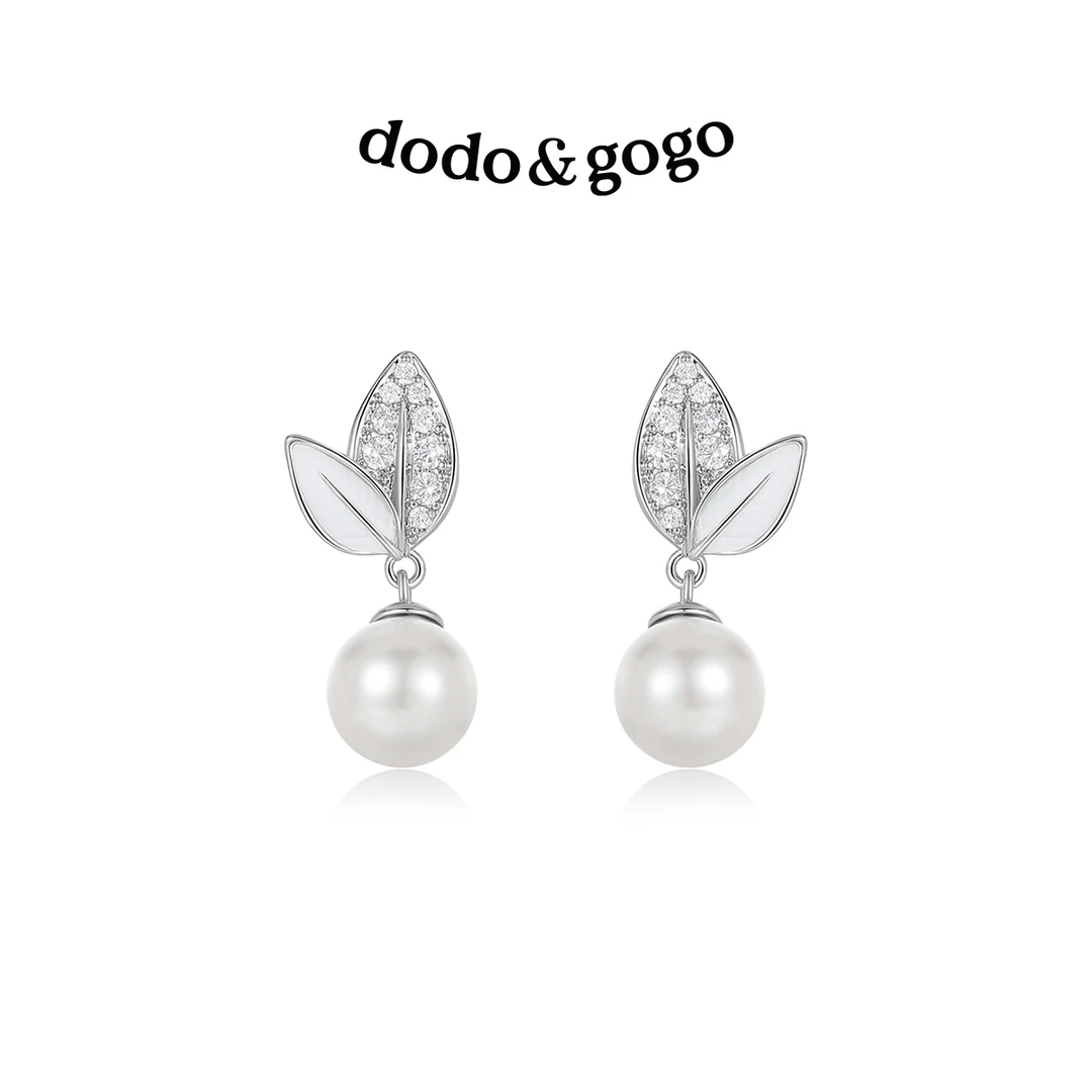 DODOGOGO 合金合成锆石耳饰 镶钻耳饰少女轻奢精致设计感饰品耳环