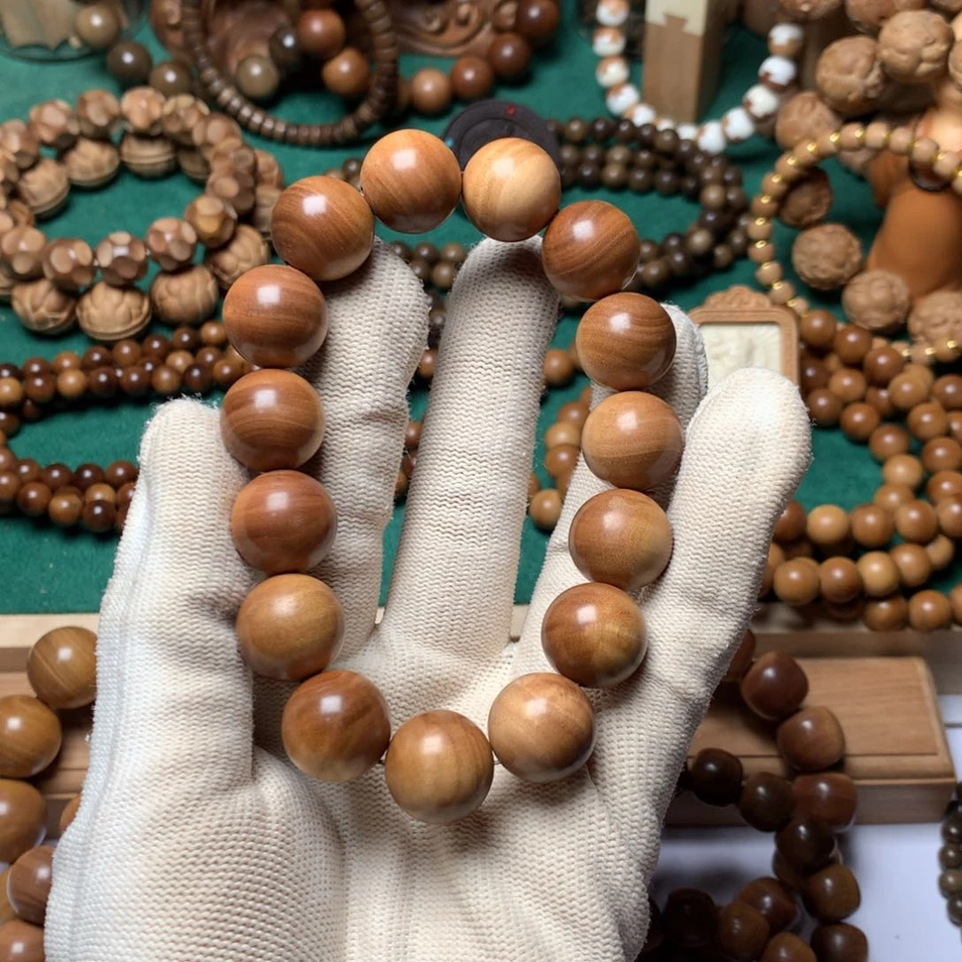 檀香木手串/手链二*老山檀香1.5瑕疵