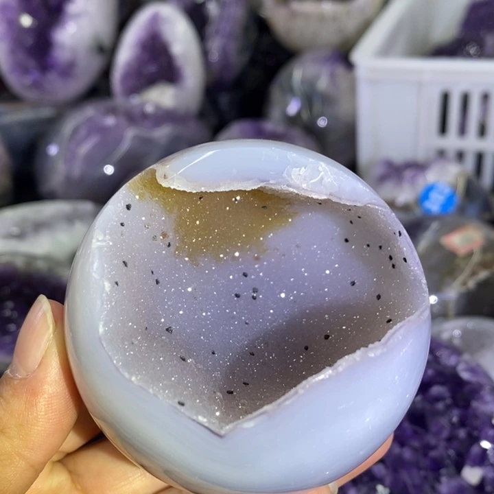 未镶嵌珠宝半成品水晶精抛开口笑