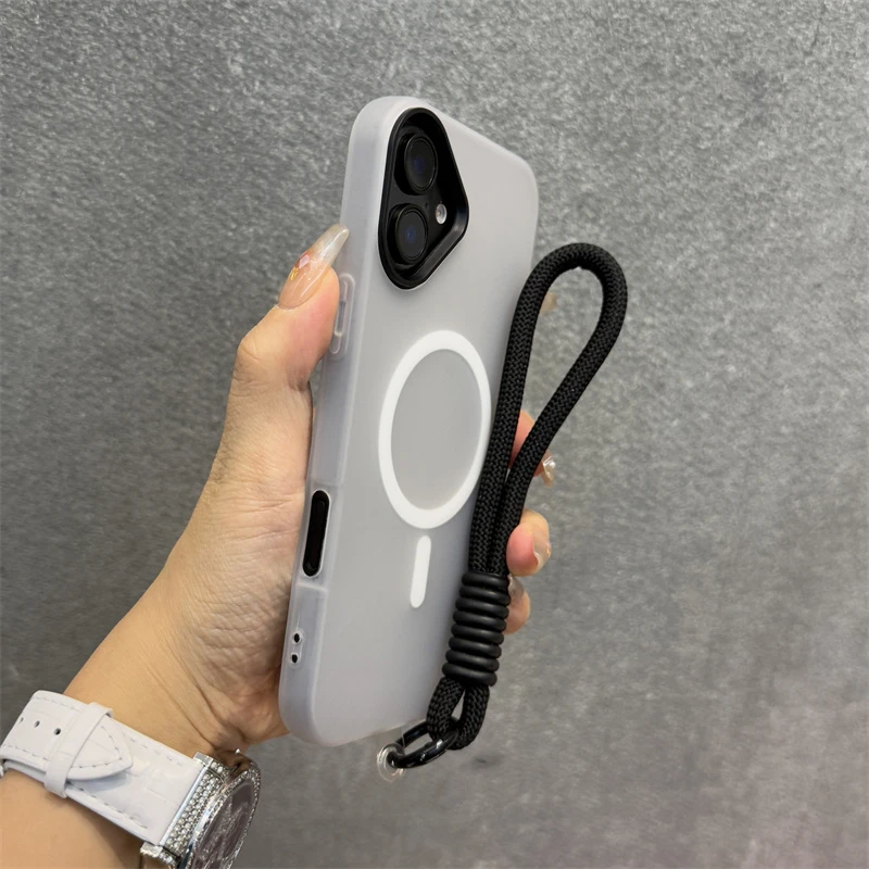 适用苹果16手机壳双层果冻壳iphone16promax磁吸新款15肤感14保护